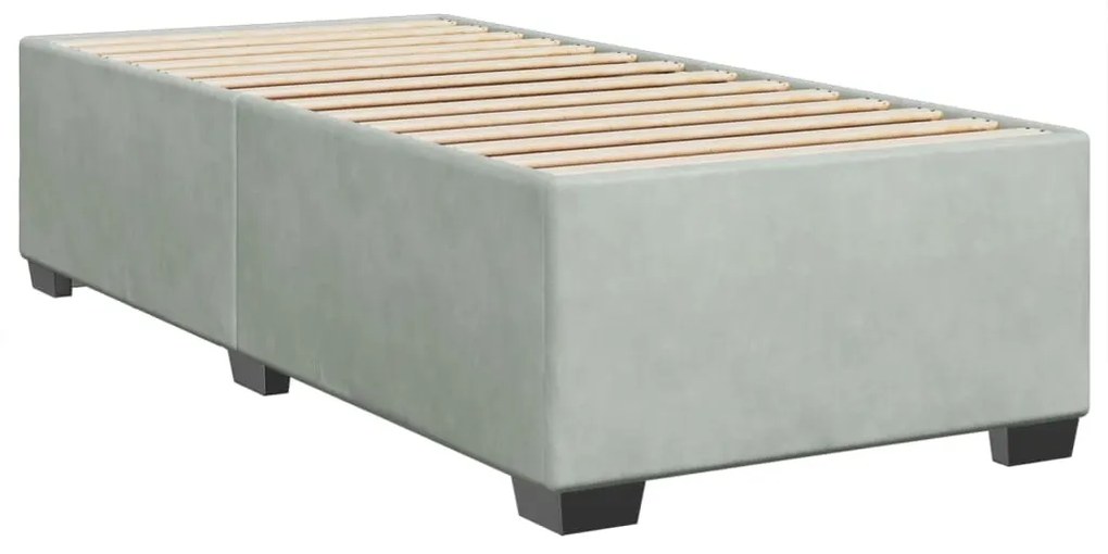 ΚΡΕΒΑΤΙ BOXSPRING ΜΕ ΣΤΡΩΜΑ ΑΝΟΙΧΤΟ ΓΚΡΙ 90X200 ΕΚ. ΒΕΛΟΥΔΙΝΟ 3293122