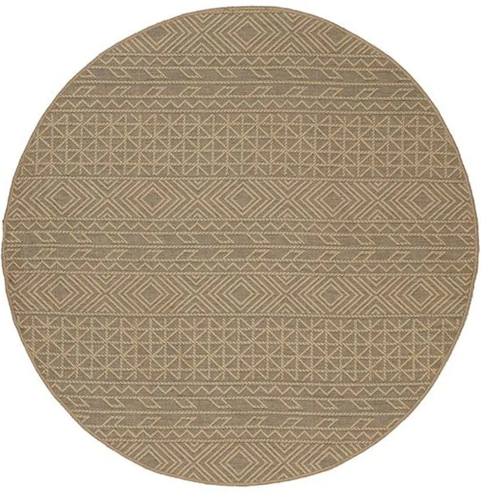 Χαλί Sahara 034A Beige Round New Plan 160X160 Round