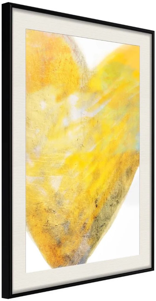 Αφίσα - Amber Heart - 20x30 - Μαύρο - Με πασπαρτού