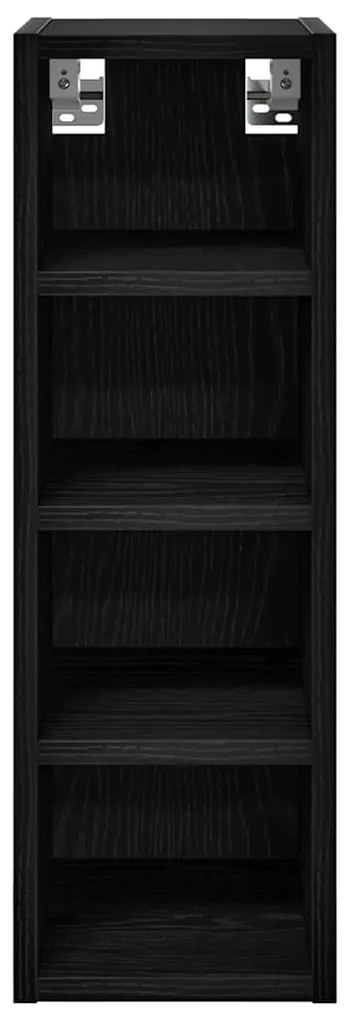 vidaXL Κρεμαστό ντουλάπι με ράφι Μαύρη δρυς 20 x 29,5 x 60 εκ.