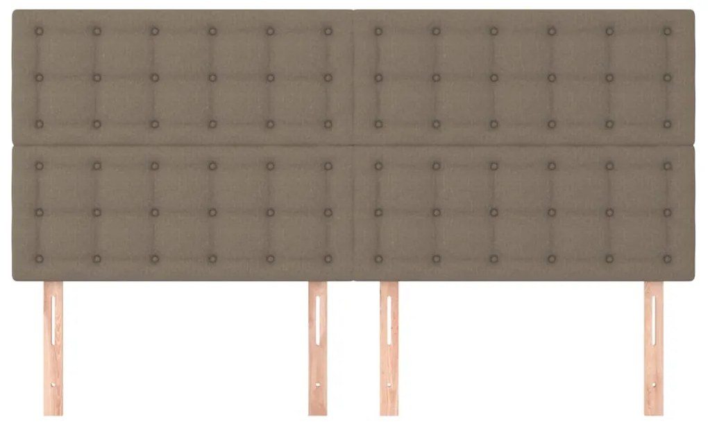 vidaXL Κεφαλάρια Κρεβατιού 4 τεμ. Taupe 80 x 5 x 78/88 εκ. Υφασμάτινο