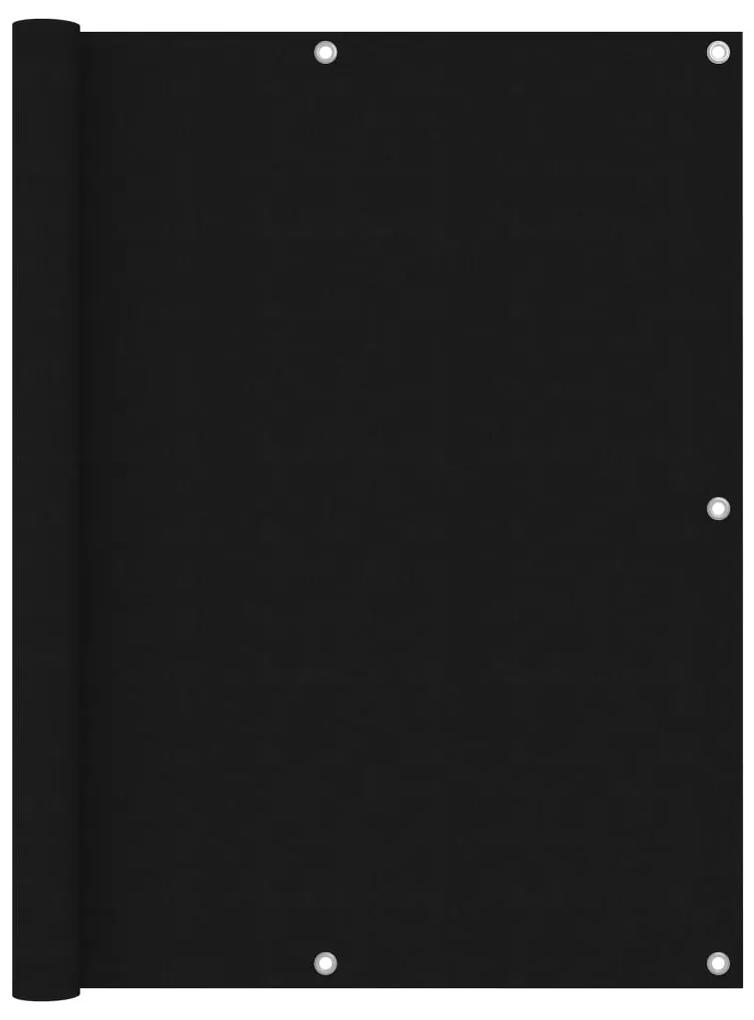 vidaXL Διαχωριστικό Βεράντας Μαύρο 120 x 300 εκ. Ύφασμα Oxford