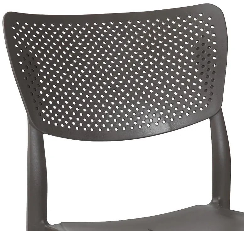 Τραπεζαρία Groovy-Ignite σετ 3τεμ PP ανθρακί 80x80x74,5εκ. 80x80x74.5 εκ.