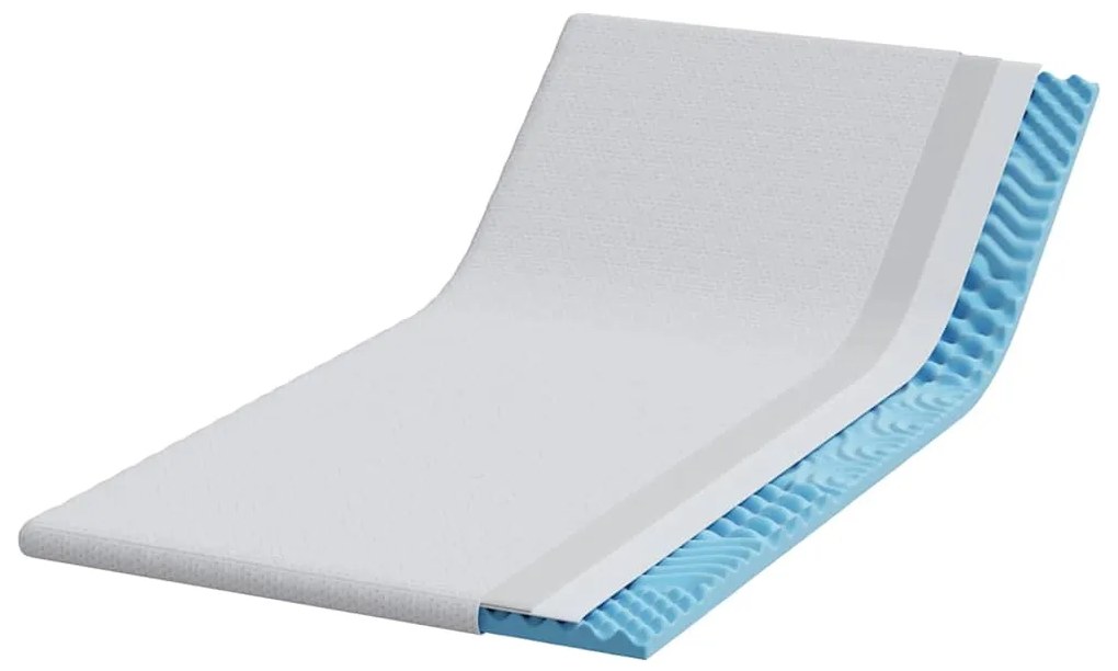 vidaXL Στρώμα επικάλυψης Λευκό 120 x 200 cm Υφασμα Jacquard