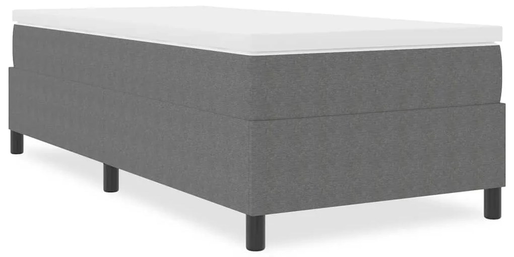 vidaXL Κρεβάτι με ελατήρια Ανοιχτό γκρι 100 x 200 cm Βελούδο