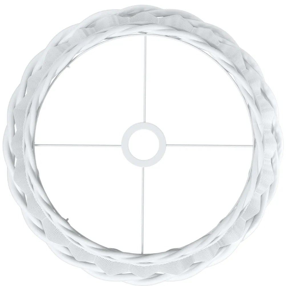 vidaXL Καπέλο Φωτιστικού Οροφής Λευκό Ø40x26 εκ. από Wicker