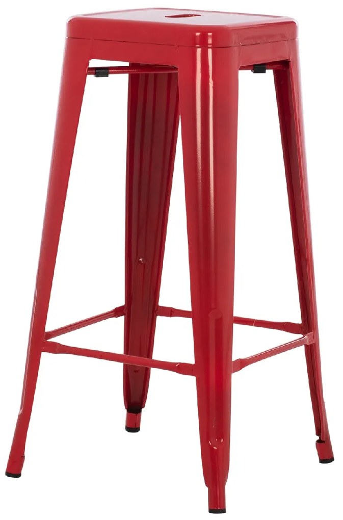 ΣΚΑΜΠΟ BAR ΜΕΤΑΛΛΙΚΟ MELITA ΣΕ ΚΟΚΚΙΝΟ HM8642.04 43x43x78Y εκ.