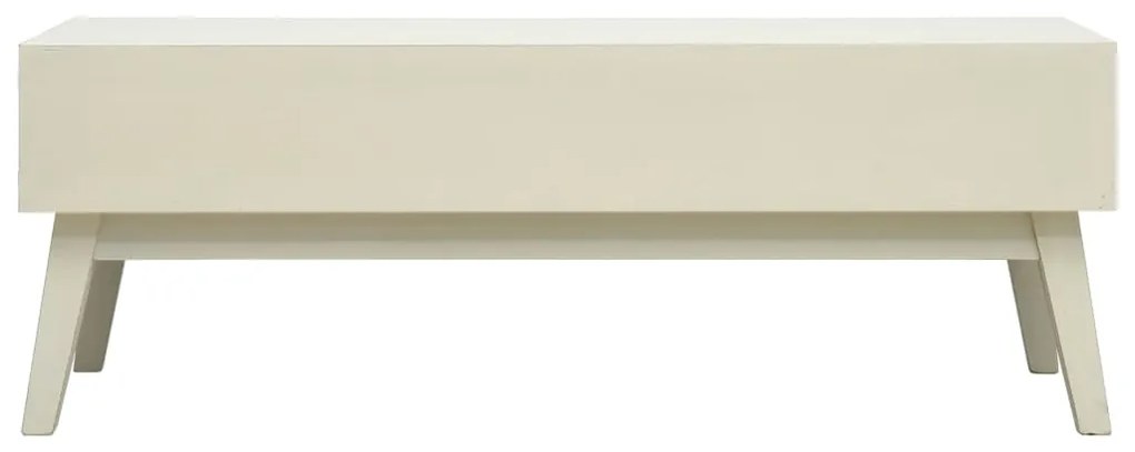 vidaXL Τραπέζι Σαλονιού με 2 Σκαλιστά Συρτάρια Γκρι 110x50x40 εκ. Ξύλο