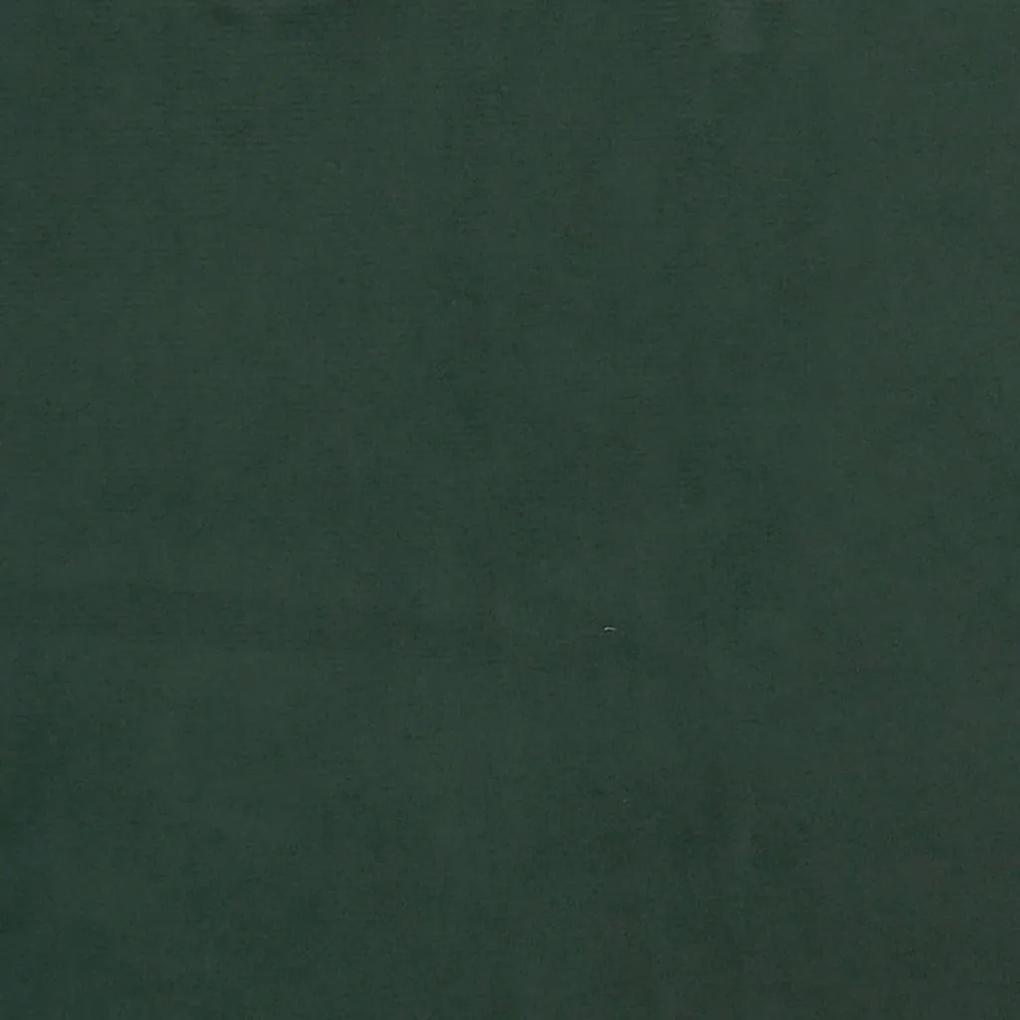 vidaXL Στρώμα με Pocket Springs Σκούρο Πράσινο 160x200x20εκ. Βελούδινο