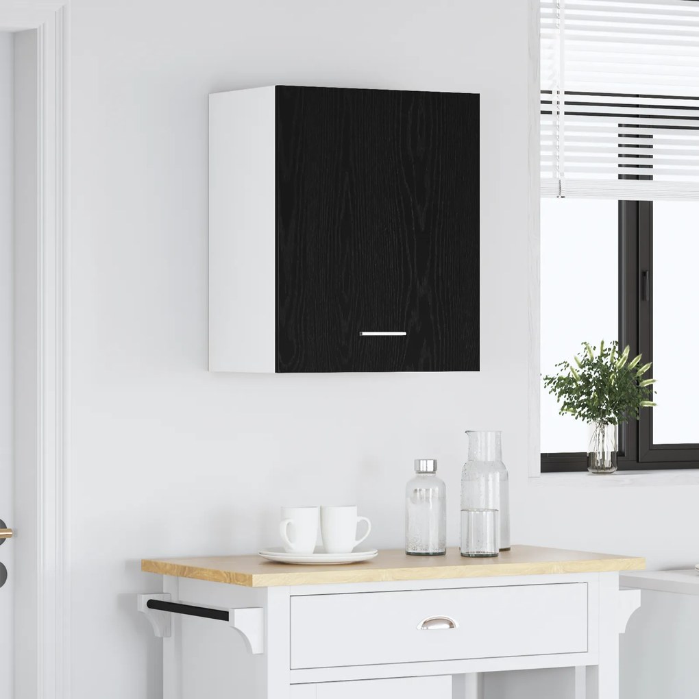 vidaXL Μαύρη Δρύινη Κρεμαστή Ντουλάπα 50x31x60 εκ., Φτιαγμένη από Ξύλο