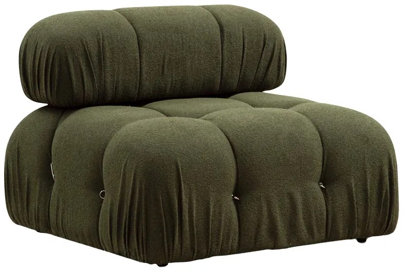 Πολυμορφικός καναπές Divine με ύφασμα σε χρώμα πράσινο 288/190x75εκ