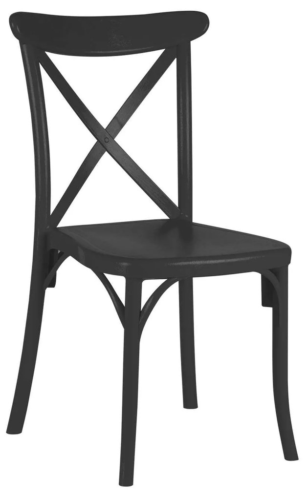 900-062 Καρέκλα Capri Μαύρο 49 x 54 x 90 Μαύρο Πολυπροπυλένιο (PP), 1 Τεμάχιο