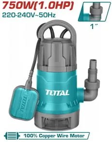 TOTAL TWP87506 Αντλία Υποβρύχια Ακαθάρτων Υποβρύχια Υδάτων 750W