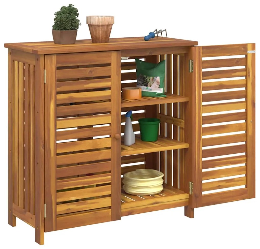 vidaXL Ντουλάπι Κήπου Φυσικό 90 x 40 x 90 εκ. Στερεό Ξύλο Ακακίας