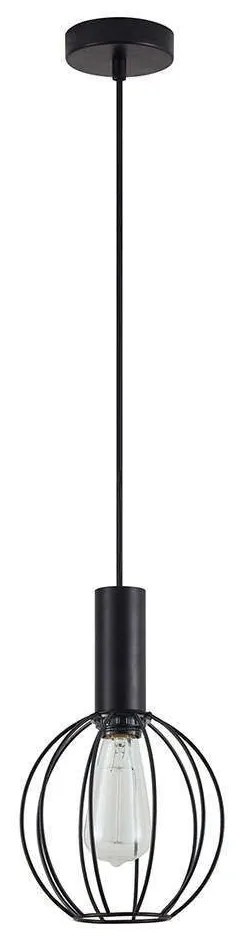 Φωτιστικό Οροφής Adept Tube 77-8533 20x20x300cm 1xE27 60W Black Homelighting