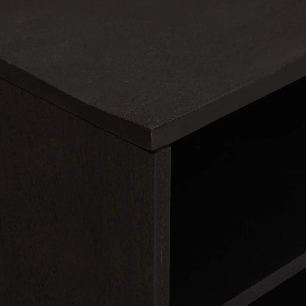 vidaXL Ντουλάπι TV με ράφι Μαύρο 80 x 33 x 46 εκ Στερεό ξύλο μάνγκο