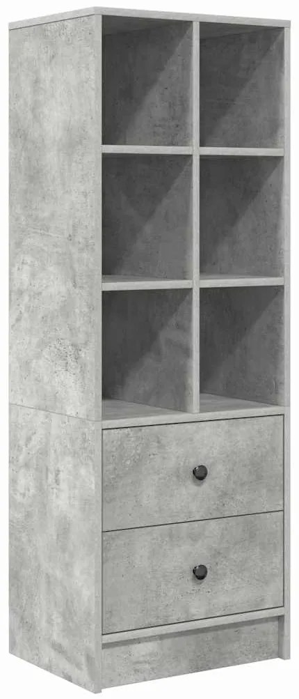vidaXL Highboard με συρτάρι Γκρι σκυροδέματος 45.5 x 34 x 127 εκ