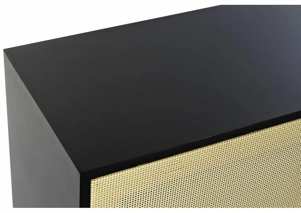 Τηλεόραση DKD Home Decor Μαύρο Έλατο ρατάν (160 x 65 x 38 cm)