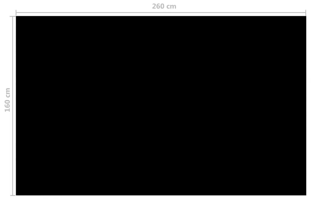 vidaXL Κάλυμμα Πισίνας Μαύρο 260 x 160 εκ. από Πολυαιθυλένιο