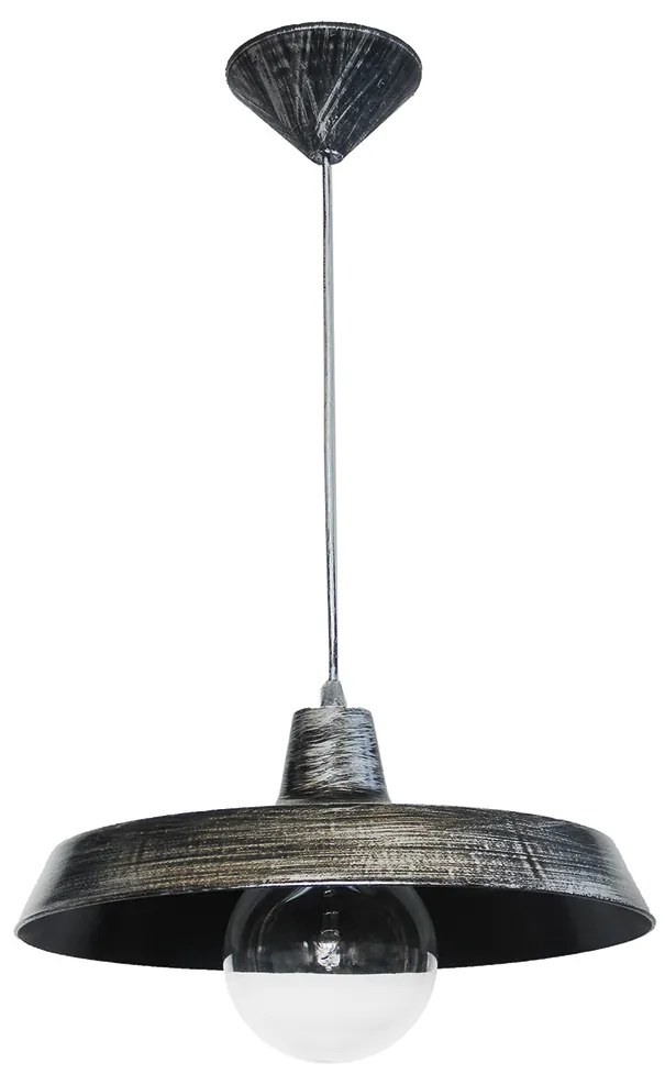 Φωτιστικό Οροφής Μονόφωτο Heronia Us-Gas 31-0096 Silver
