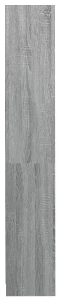 vidaXL Βιβλιοθήκη με 4 Ράφια Γκρι Sonoma 80x24x142 εκ. Επεξεργ. Ξύλο