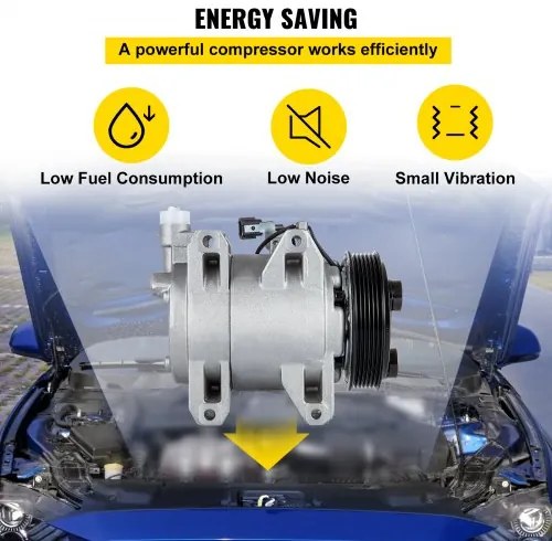 VEVOR AC Compressor 78363 Front Air Conditioning Compressor A/C Compressor for 2000-2014 Cadillac Chevy GMC Hummer 4.8L 5.3L 5.7L 6.0L 6.2L 8.1 (For 2000-2014 Chevy)