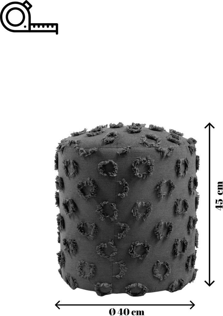 Tuffet Astrid - Anthracite Anthracite