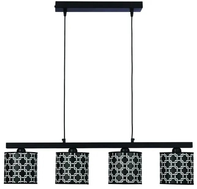 Κρεμαστό Φωτιστικό Οροφής Ε27 120x90 Arkolight-3420-14/4-Μαύρο-Λευκό 3420-14/4