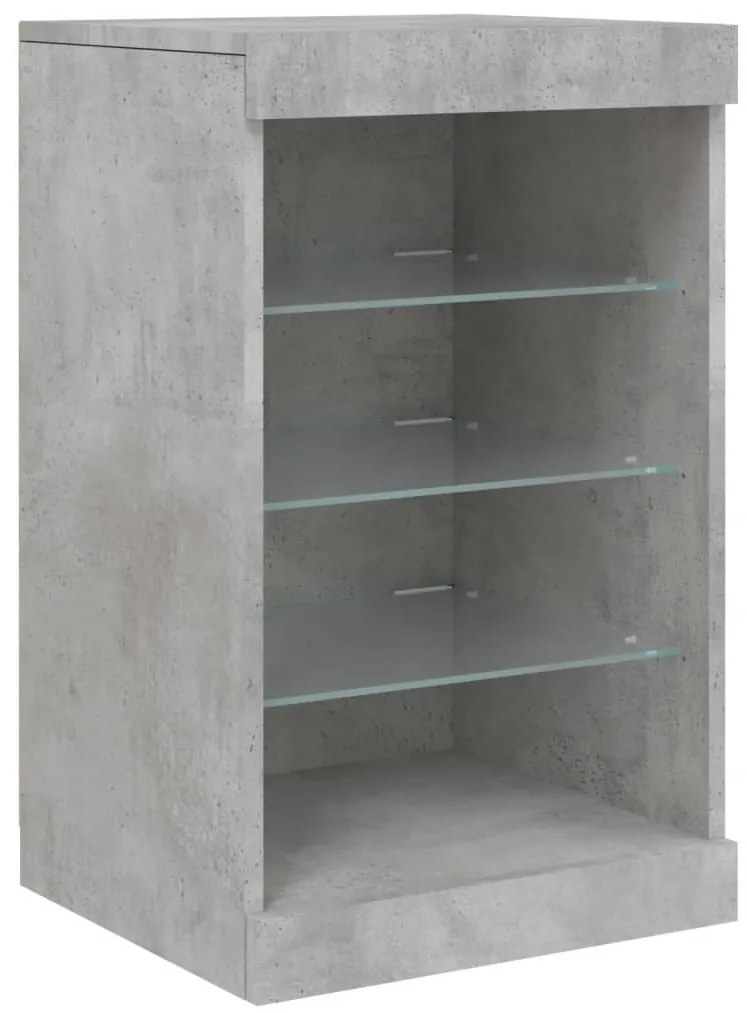 vidaXL Μπουφές με LED Γκρι Σκυροδέματος 41 x 37 x 67 εκ.