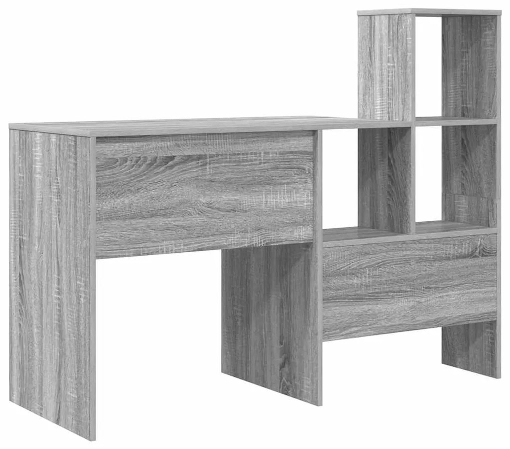 vidaXL Γραφείο Γκρι sonoma 131.5 x 50 x 106.5 εκ. Επεξεργασμένο ξύλο
