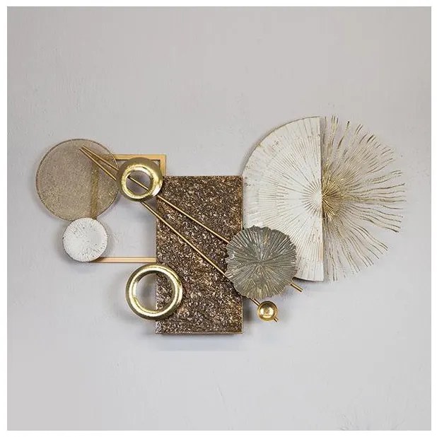 Διακοσμητικό Τοίχου Μεταλλικό καφέ & Χρυσό-Λευκό 99.1x59.7x8.3cm 755-10014 Estheti-755-10014-Καφέ 755-10014