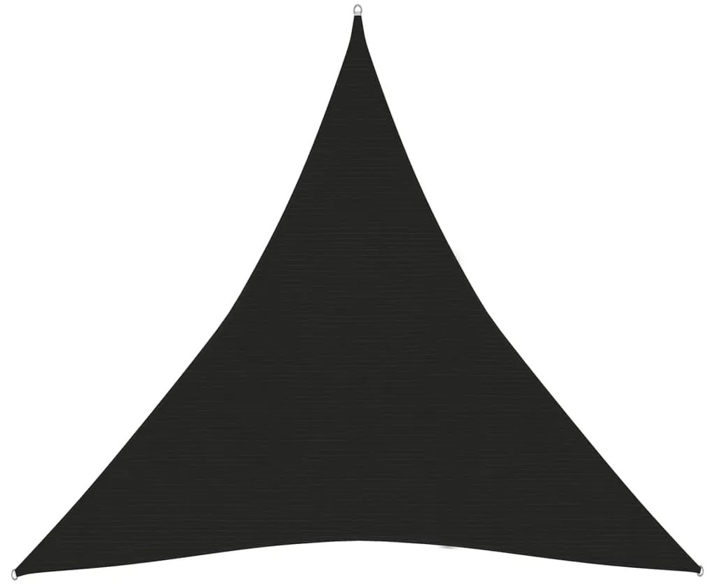 vidaXL Πανί Σκίασης Μαύρο 3,6 x 3,6 x 3,6 μ. από HDPE 160 γρ./μ²