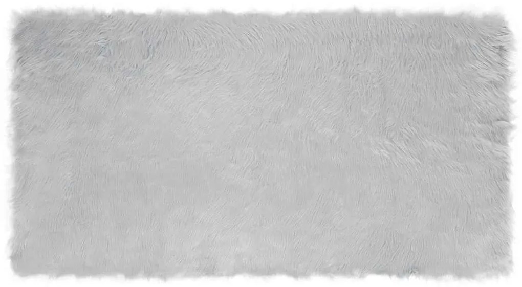 vidaXL Ψεύτικο Δέρμα Προβάτου Χαλί Tafalla Γκρι 80 x 150 cm