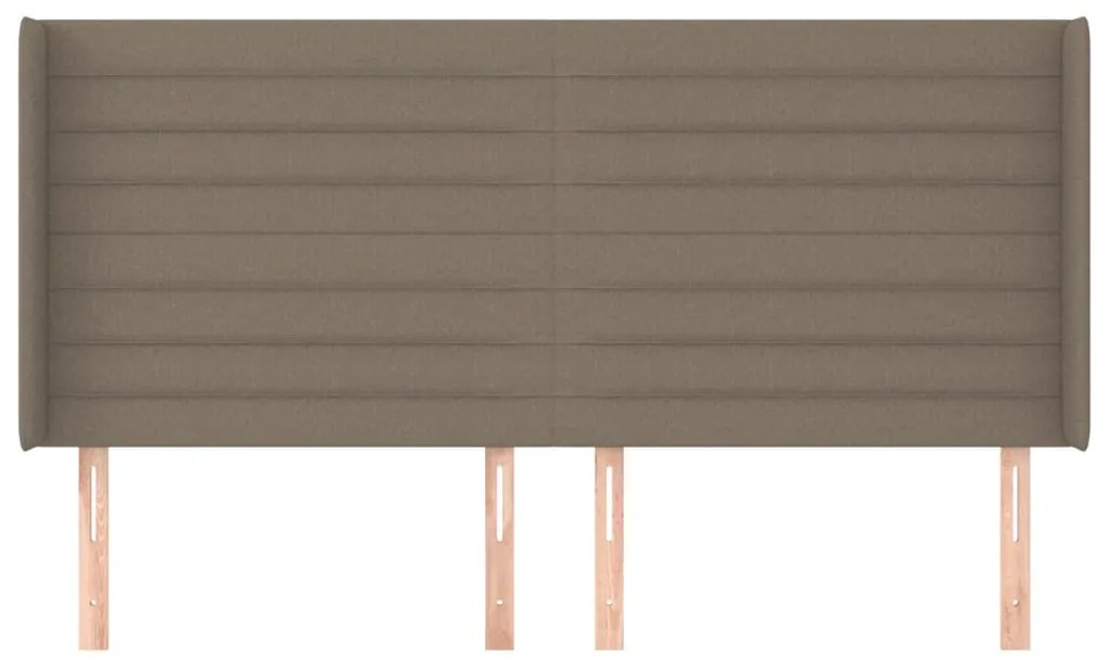 vidaXL Κεφαλάρι με Πτερύγια Taupe 183x16x118/128 εκ. Υφασμάτινο