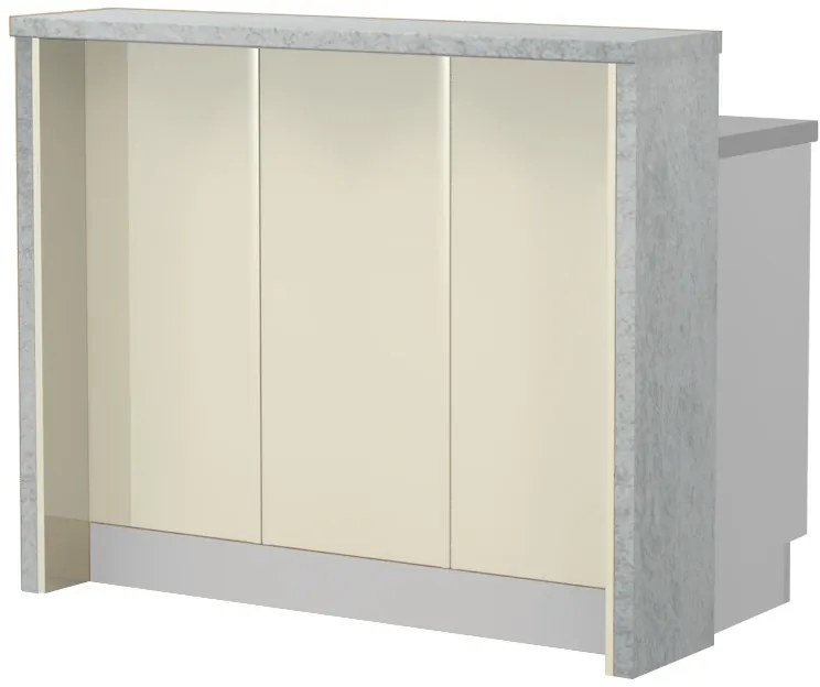 Πάγκος νησίδας Modena-Μήκος: 120 εκ.-Μπεζ-Chromix Silver