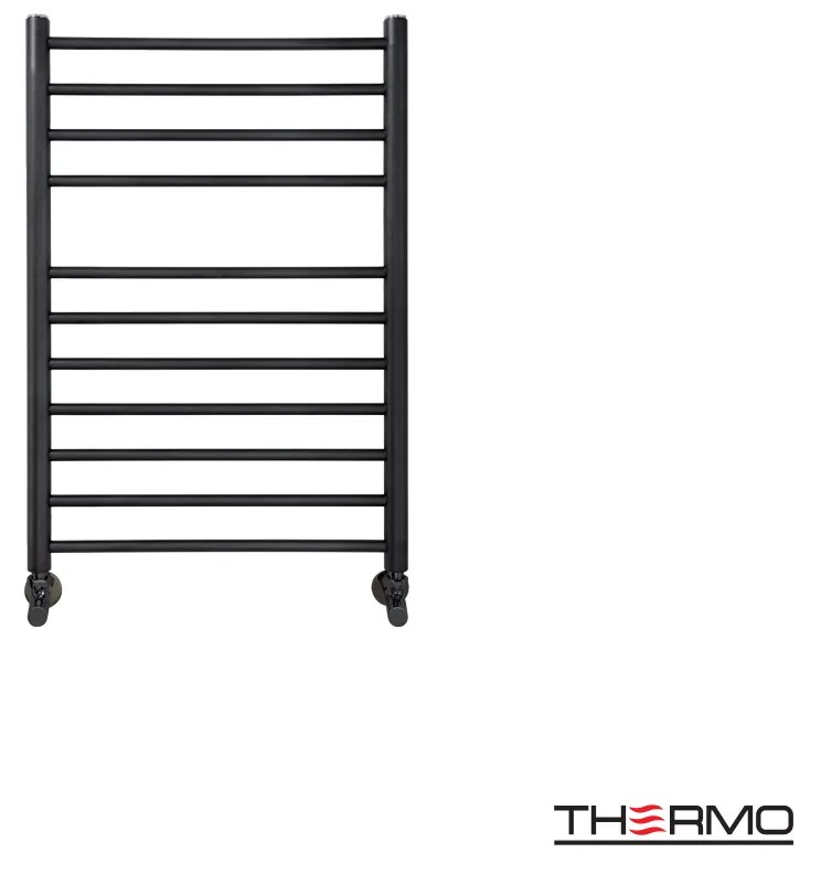 Thermo Bellavia Θερμαινόμενη πετσετοκρεμάστρα 75x50cm Silk Black ΔΕΝ ΠΕΡΙΛΑΜΒΑΝΤΟΝΤΑΙ ΔΙΑΚΟΠΤΕΣ &amp; ΑΝΤΙΣΤΑΣΕΙΣ