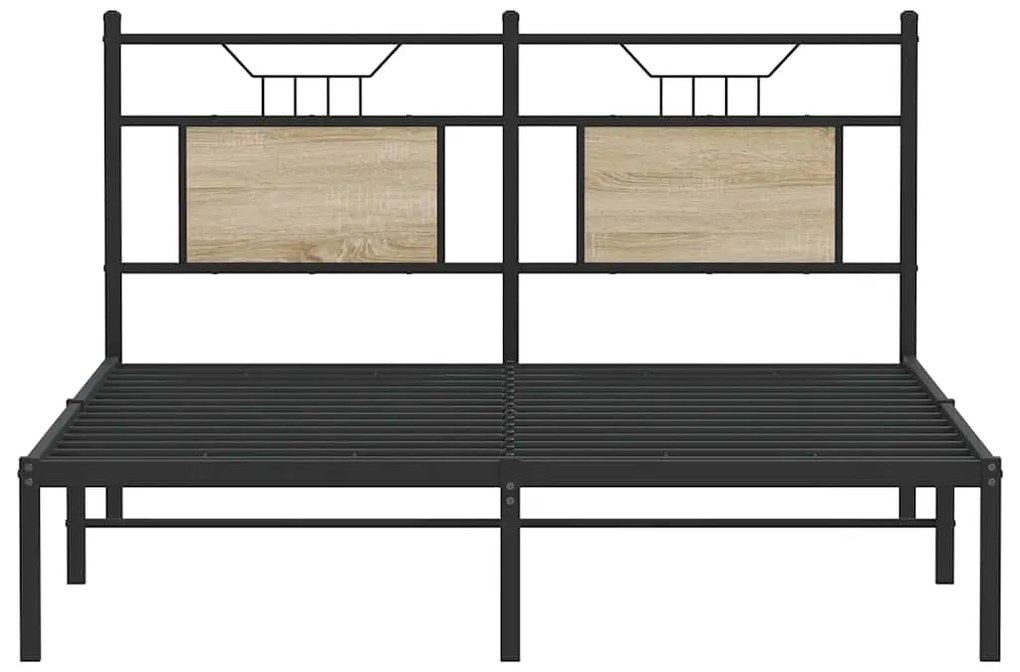 vidaXL Πλαίσιο Κρεβατιού Χωρ. Στρώμα Sonoma Δρυς 140x200εκ. Επ. Ξύλο