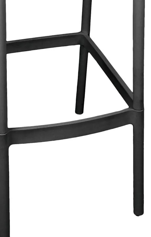 Σκαμπό μπαρ Zoi pp σε ανθρακί απόχρωση 36x56x87 εκ. 36x56x87 εκ.