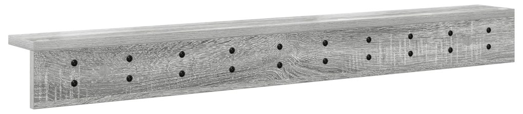vidaXL Τοίχου Κρεμάστρα με ράφι Γκρι sonoma 100 x 10.5 x 10.5 εκ