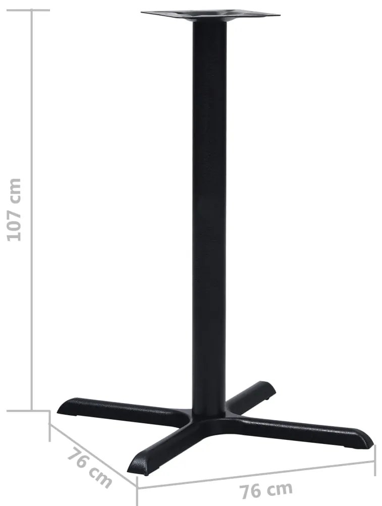 vidaXL Πόδι Τραπεζιού Bistro Μαύρο 76 x 76 x 107 εκ. από Χυτοσίδηρο