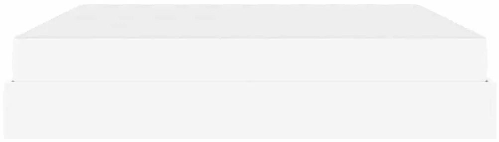 vidaXL Σκελετός κρεβατιού με στρώμα με στρώμα 2 pcs Λευκό PVC