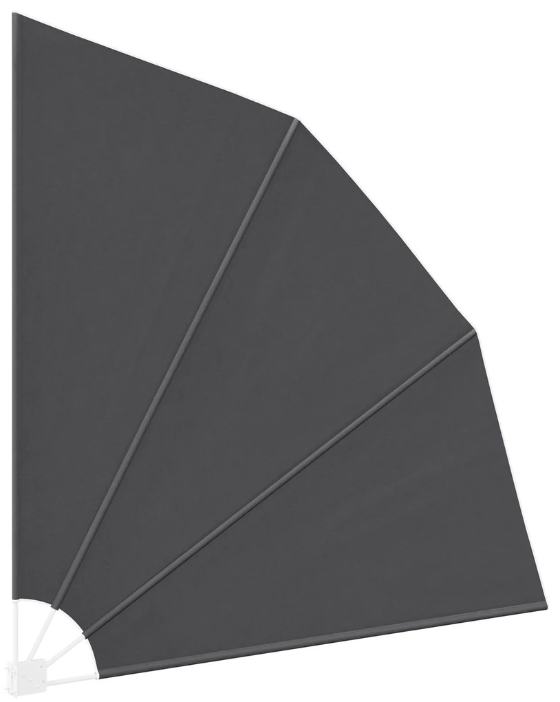 vidaXL Αδιάφανο σκίαστρο μπαλκονιού Μαύρο 210 x 210 cm ύφασμα