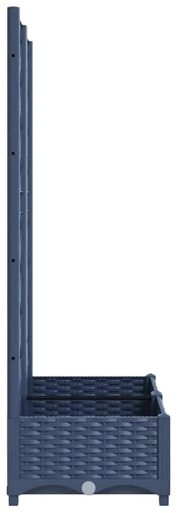 vidaXL Γλάστρα Κήπου με Πλέγμα Μπλε Γκρι 80x40x121,5 εκ. από Πολυπροπυλένιο