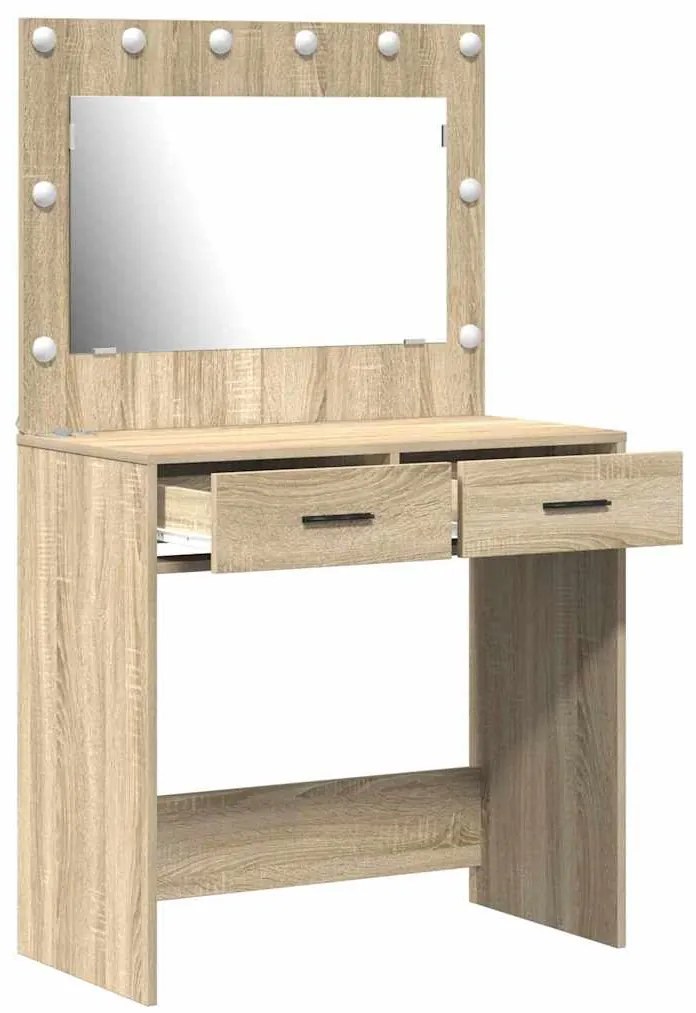vidaXL Κομοδίνο Sonoma Δρυς 78.5 x 41 x 135 εκ Επεξεργασμένο ξύλο