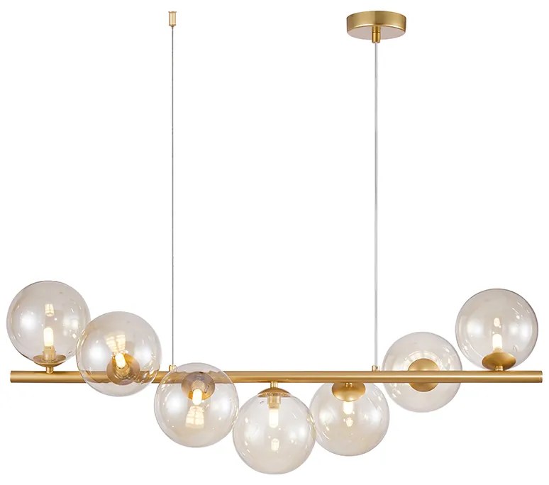 Φωτιστικό Κρεμαστό Sun Light WAVE-7S-GD Χρυσό Χρώμα (Gold Coloured)