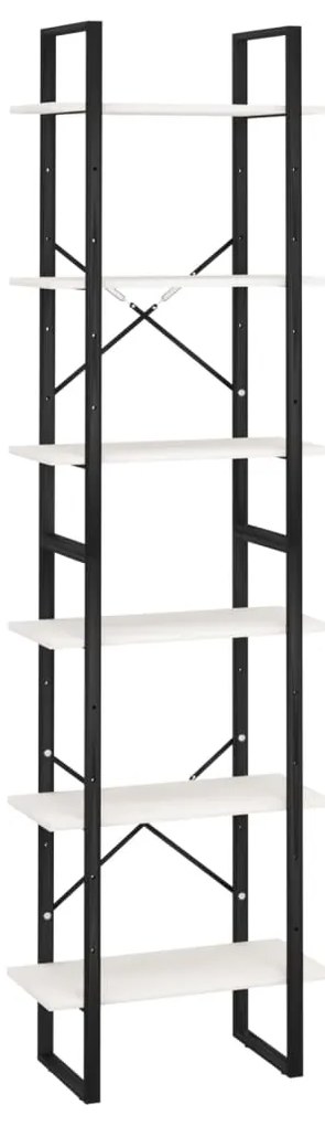 vidaXL Ράφι Αποθήκευσης Λευκό 60 x 30 x 210 εκ από Μασίφ Ξύλο Πεύκου