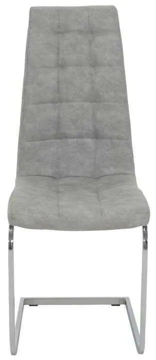 Καρέκλα Darrell pakoworld pu αντικέ γκρι-βάση χρωμίου 42x49x106εκ