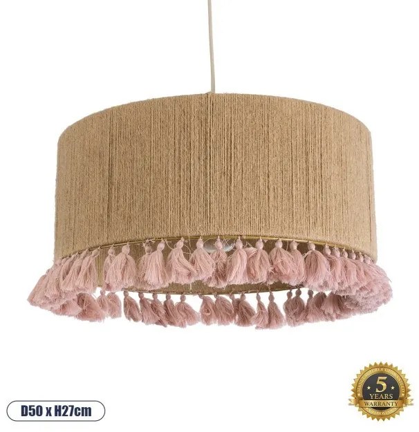 Boho Κρεμαστό Φωτιστικό Οροφής Τρίφωτο 02096 GloboStar-2096-Μπεζ 02096