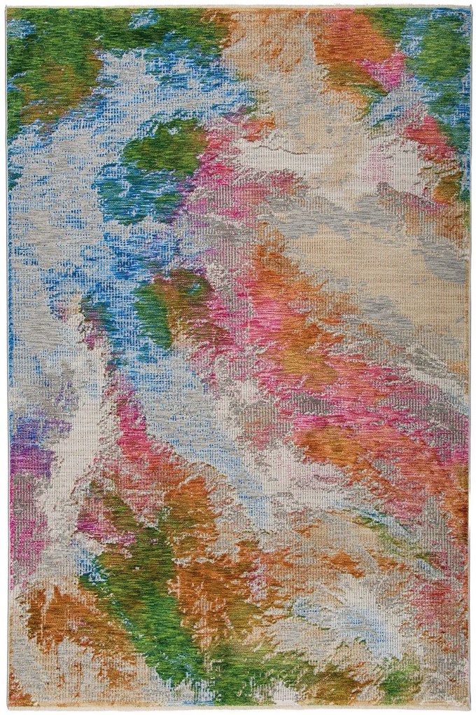 Χαλί Sonoro KI01B Grey-Orange Βιοκαρπέτ 160X230cm