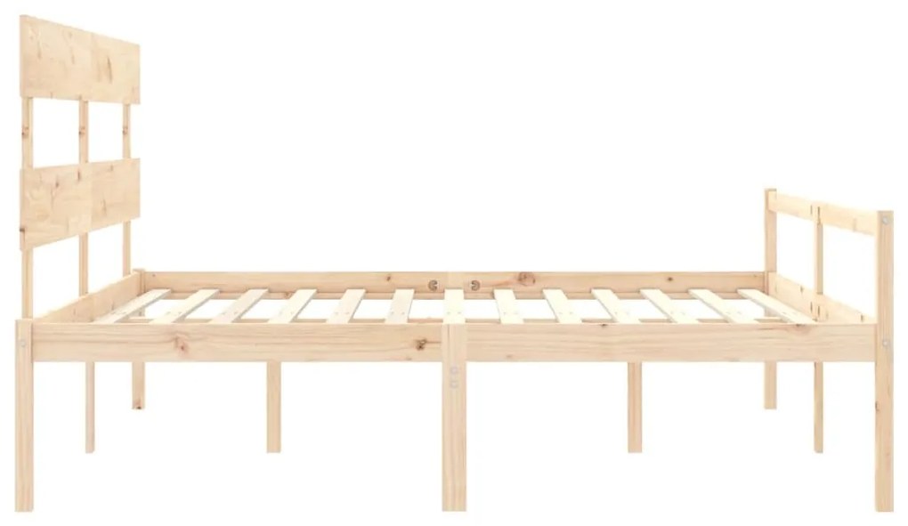 vidaXL Κρεβάτι Ηλικιωμένου με Κεφαλάρι Μασίφ Ξύλο Super King Size